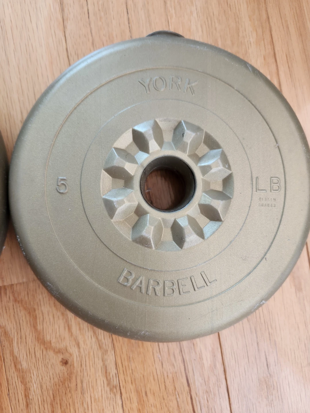 York Barbell Weight Plates (10lb, 10lb, 5lb) - photo 3