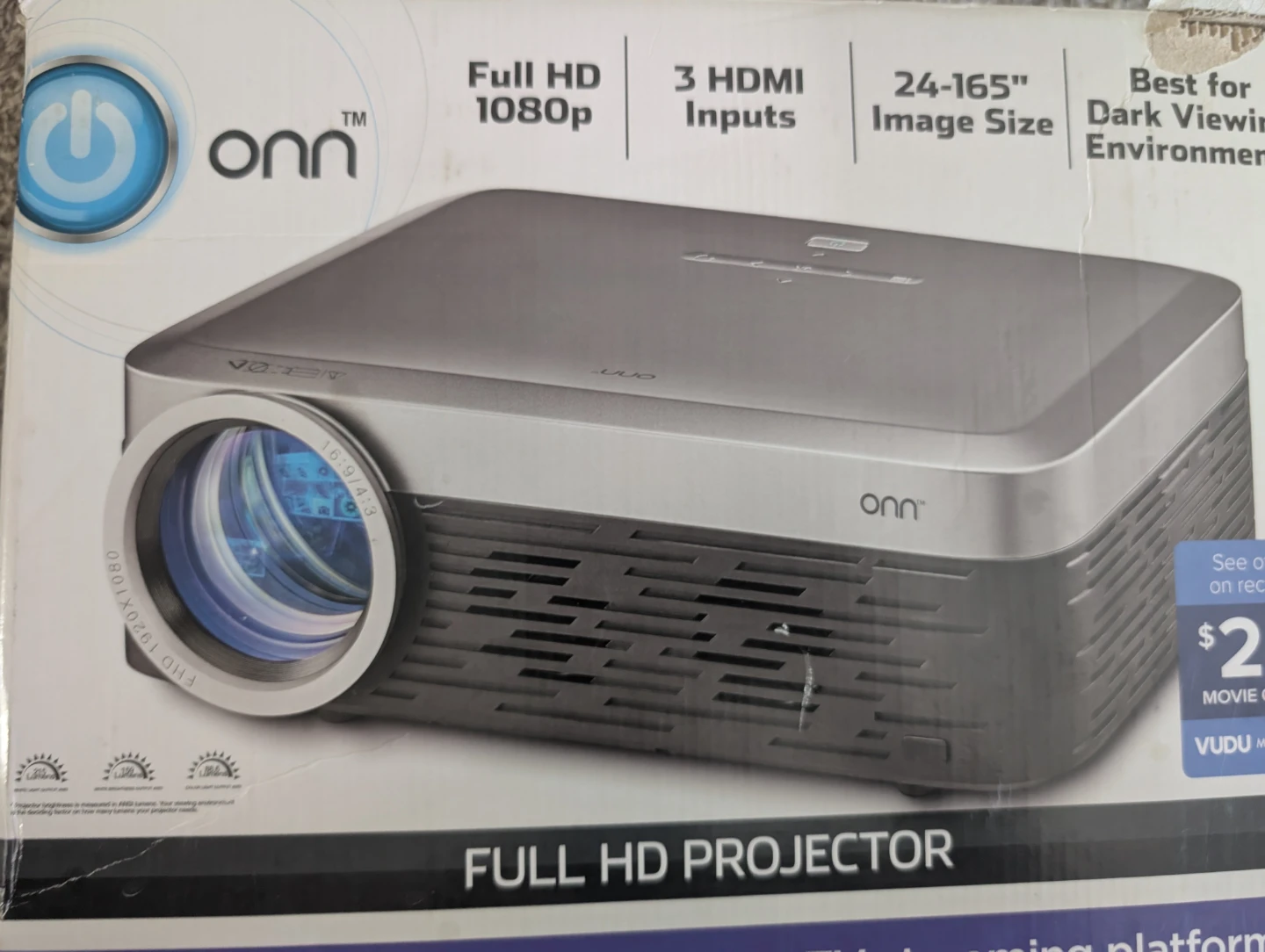 Onn. Full HD 1080p Projector
