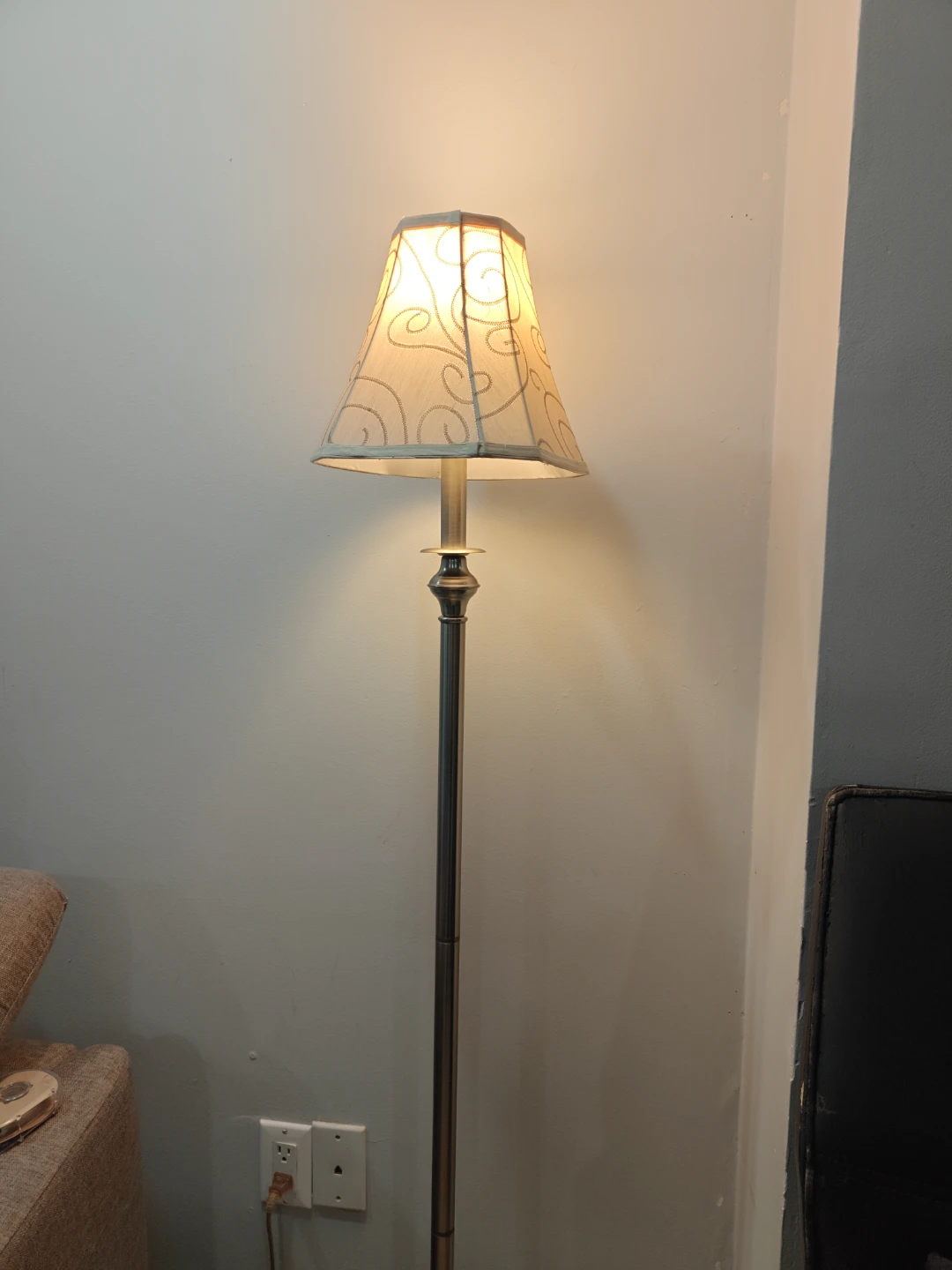 Floor Lamp with Decorative Lampshade