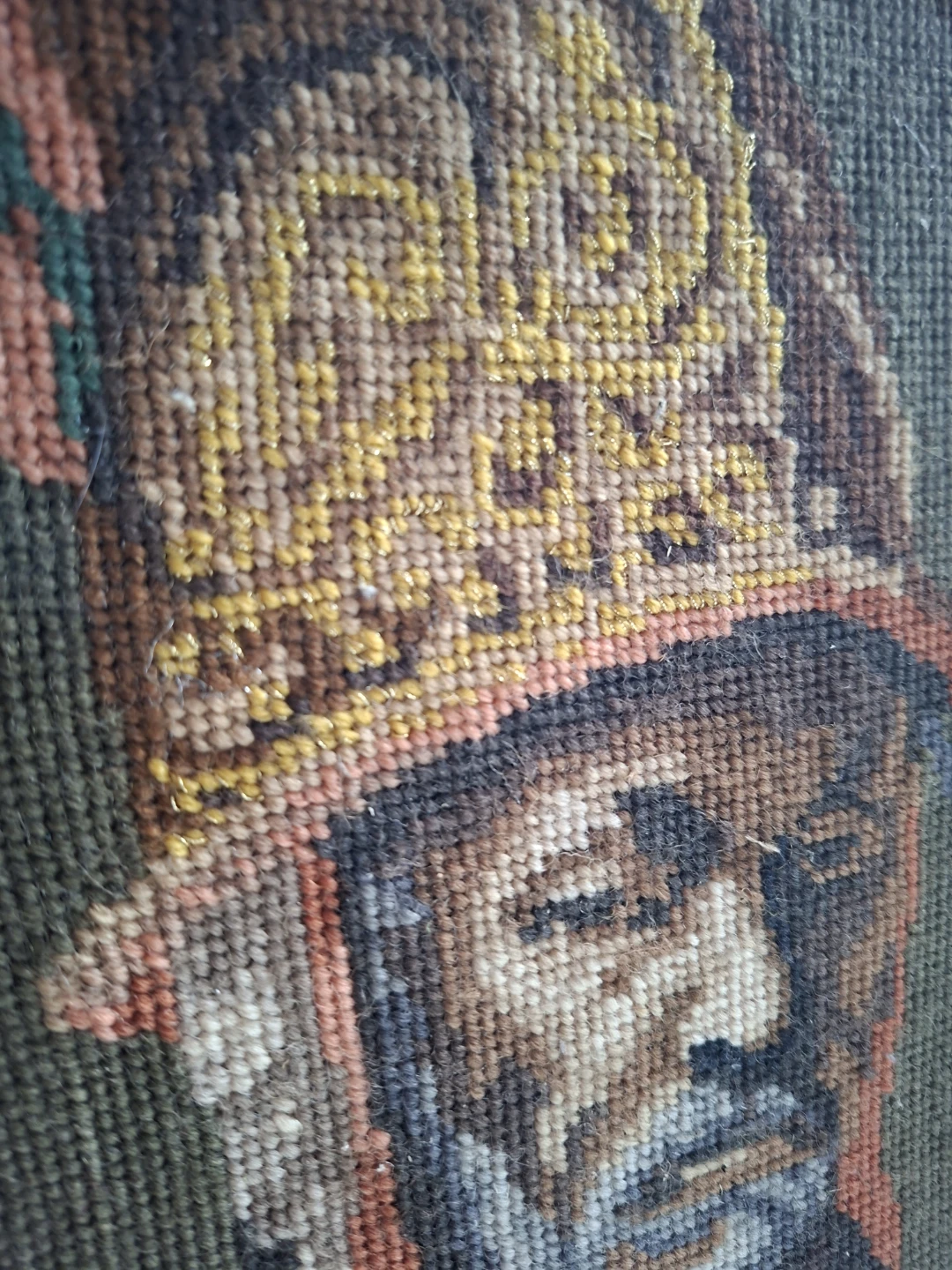 The man with the golden helmet. vintage, needlepoint, Rembrandt - photo 2