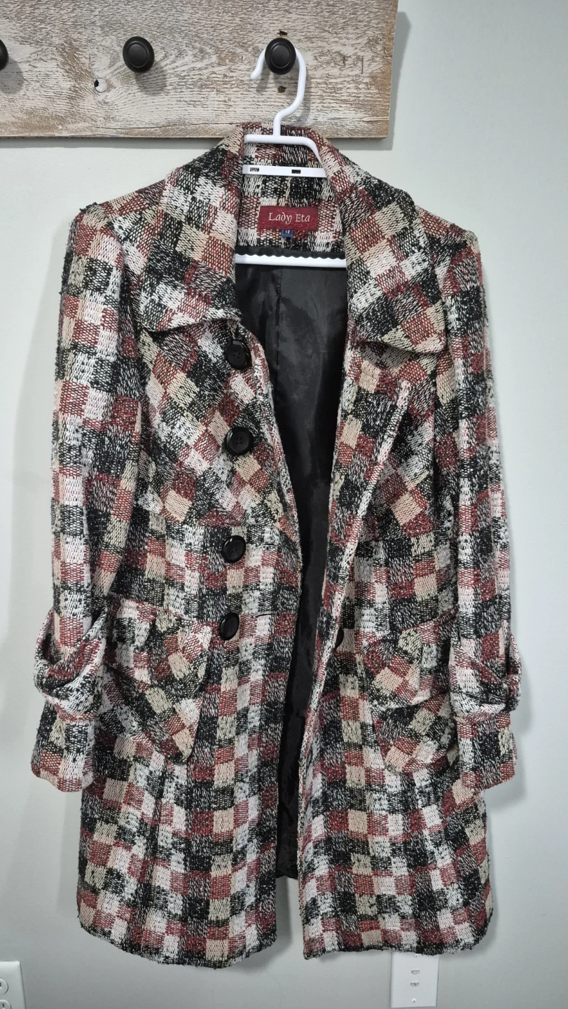 Lady Eta Plaid Blazer Coat