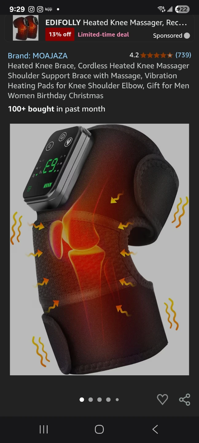 Cordless Knee /Shoulder Massage and Vibration Heat brand new