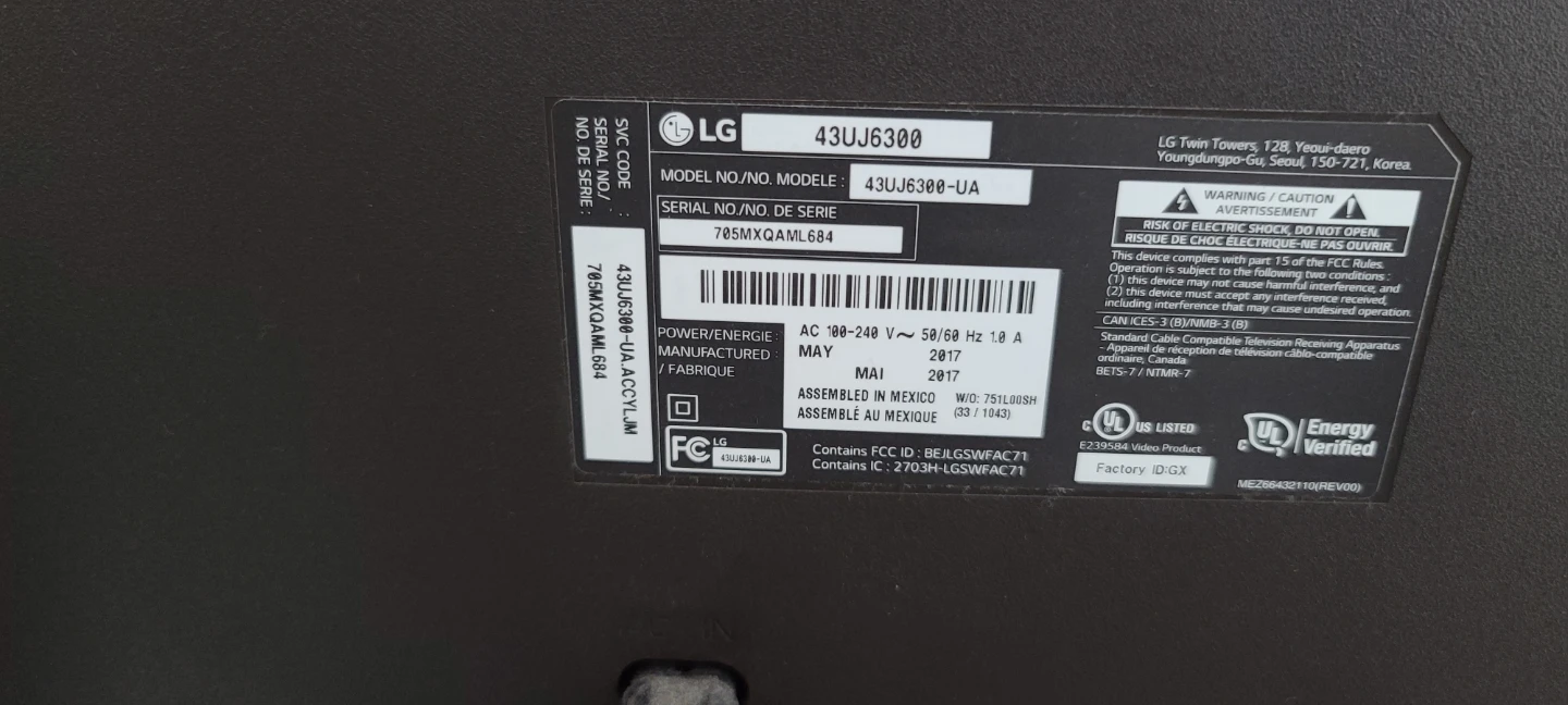 LG 43-inch 4K UHD Smart TV (Model: 43UJ6300-UA - photo 3