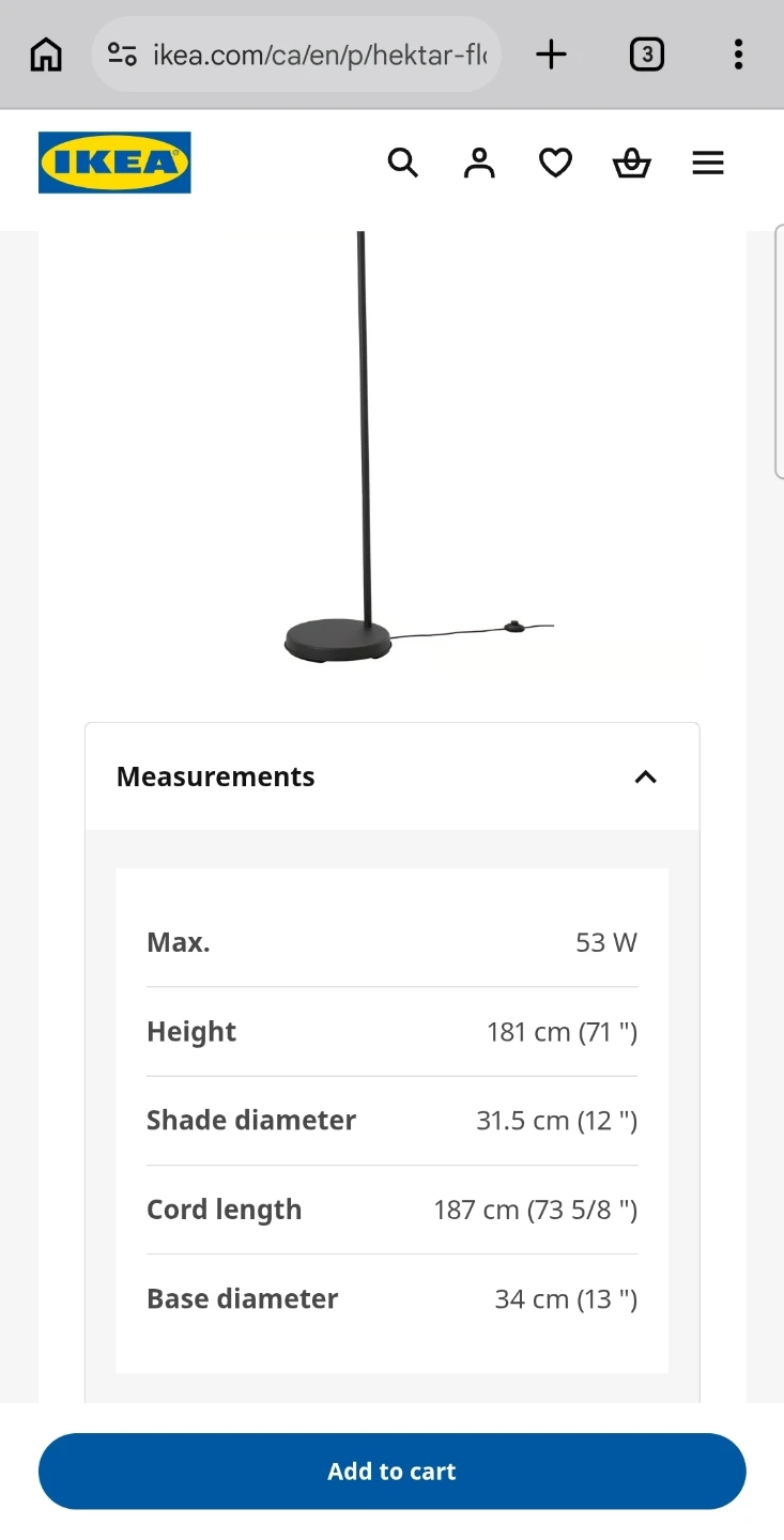 Ikea Dark Grey Floor Lamp - photo 3