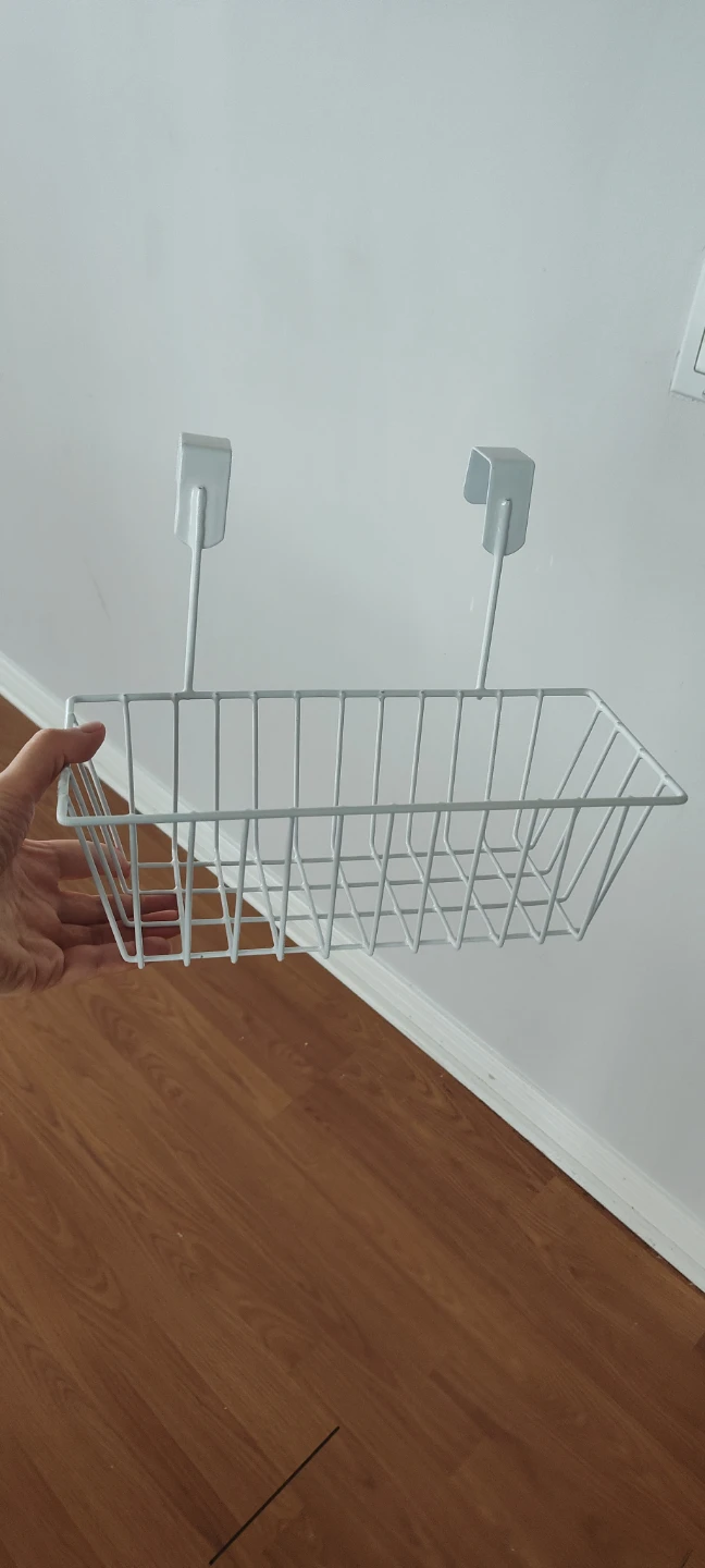 White Over-the-Cabinet Wire Basket Organizer - photo 2