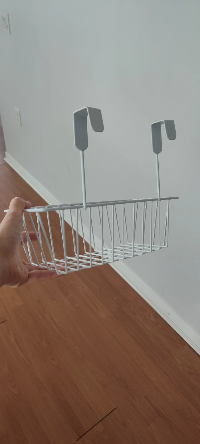 White Over-the-Cabinet Wire Basket Organizer - photo 4
