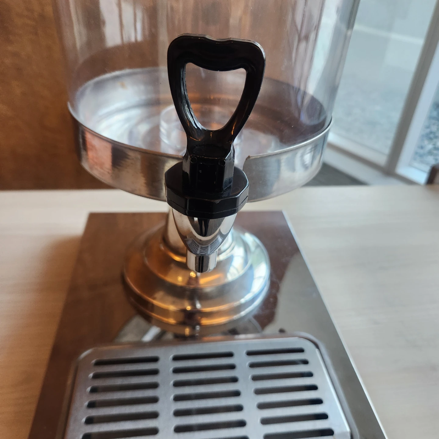Clear Beverage Dispenser with Stainless Steel Base - photo 2