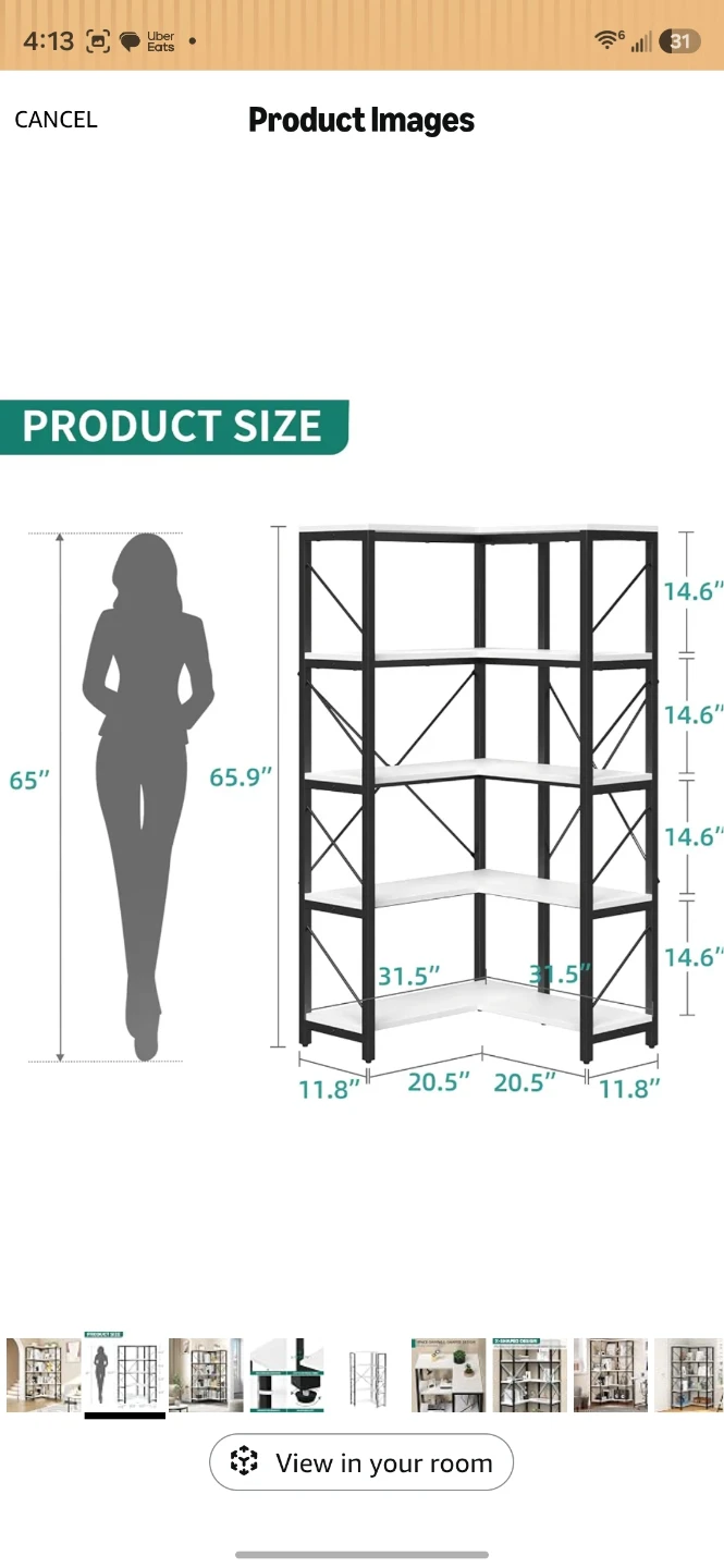 5-Tier Corner Bookshelf - photo 2