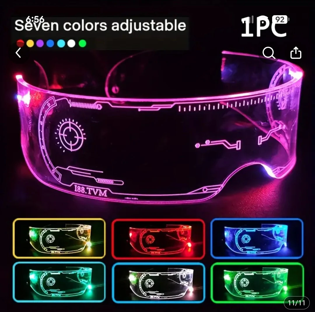 LED Visor Glasses - 7 Colour Adjustable