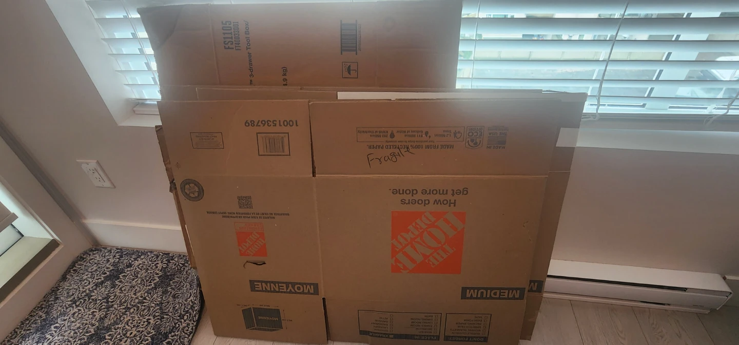 5 moving Cardboard Boxes - Medium and Moyenne Sizes - photo 2