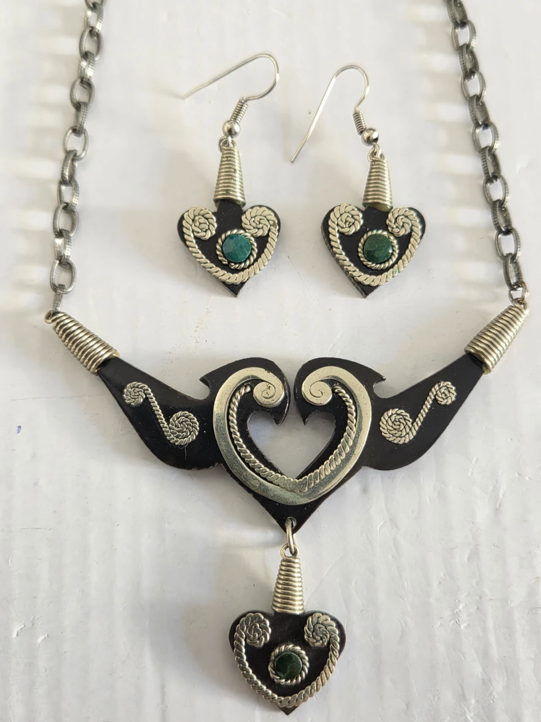 Peruvian artizan set neclase and earings - photo 2