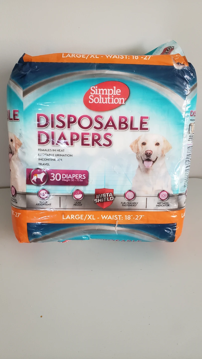 Simple Solution Disposable Dog Diapers Large/XL - 30 count