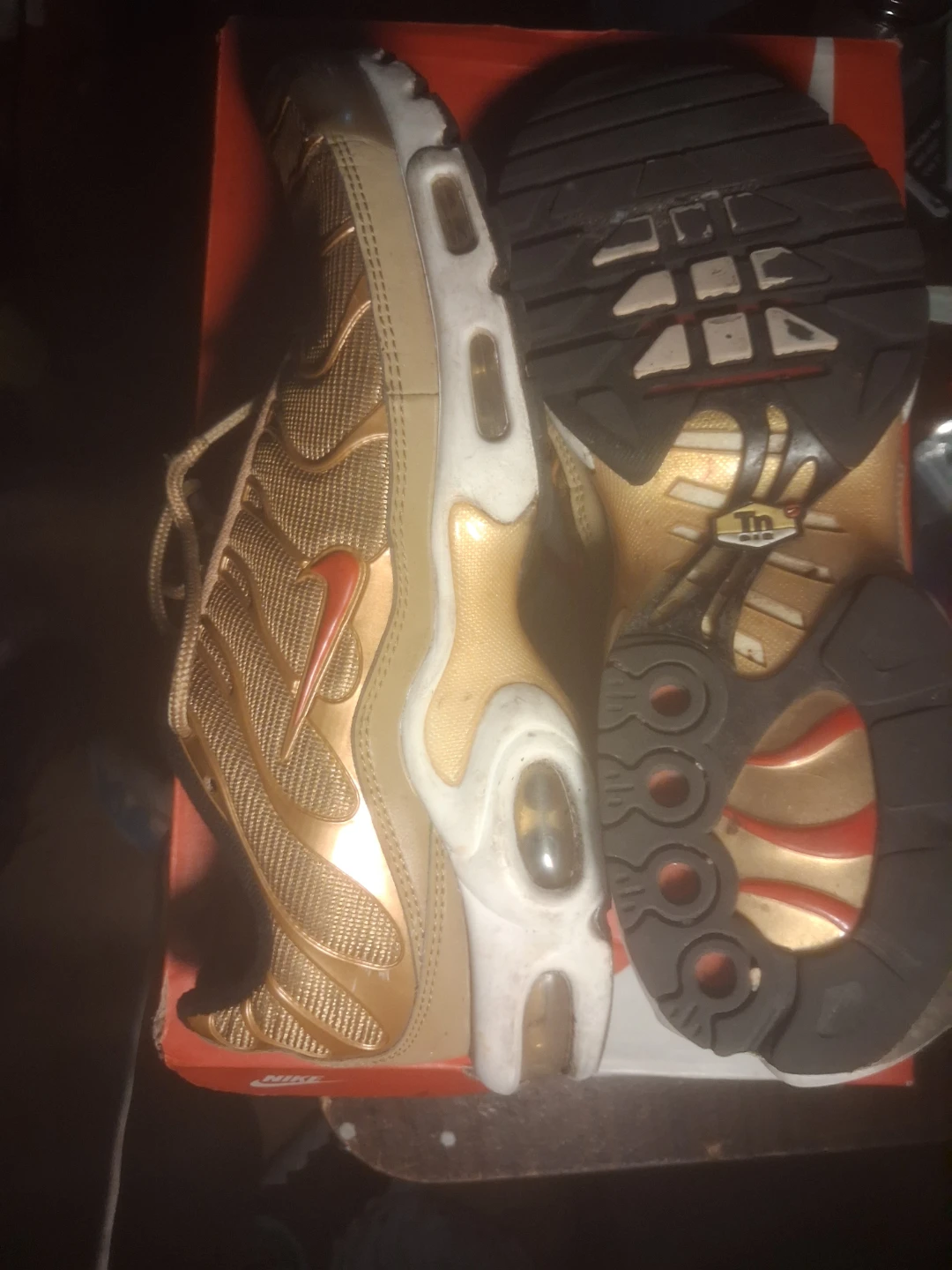 Nike Air Max Plus TN Gold Sneakers