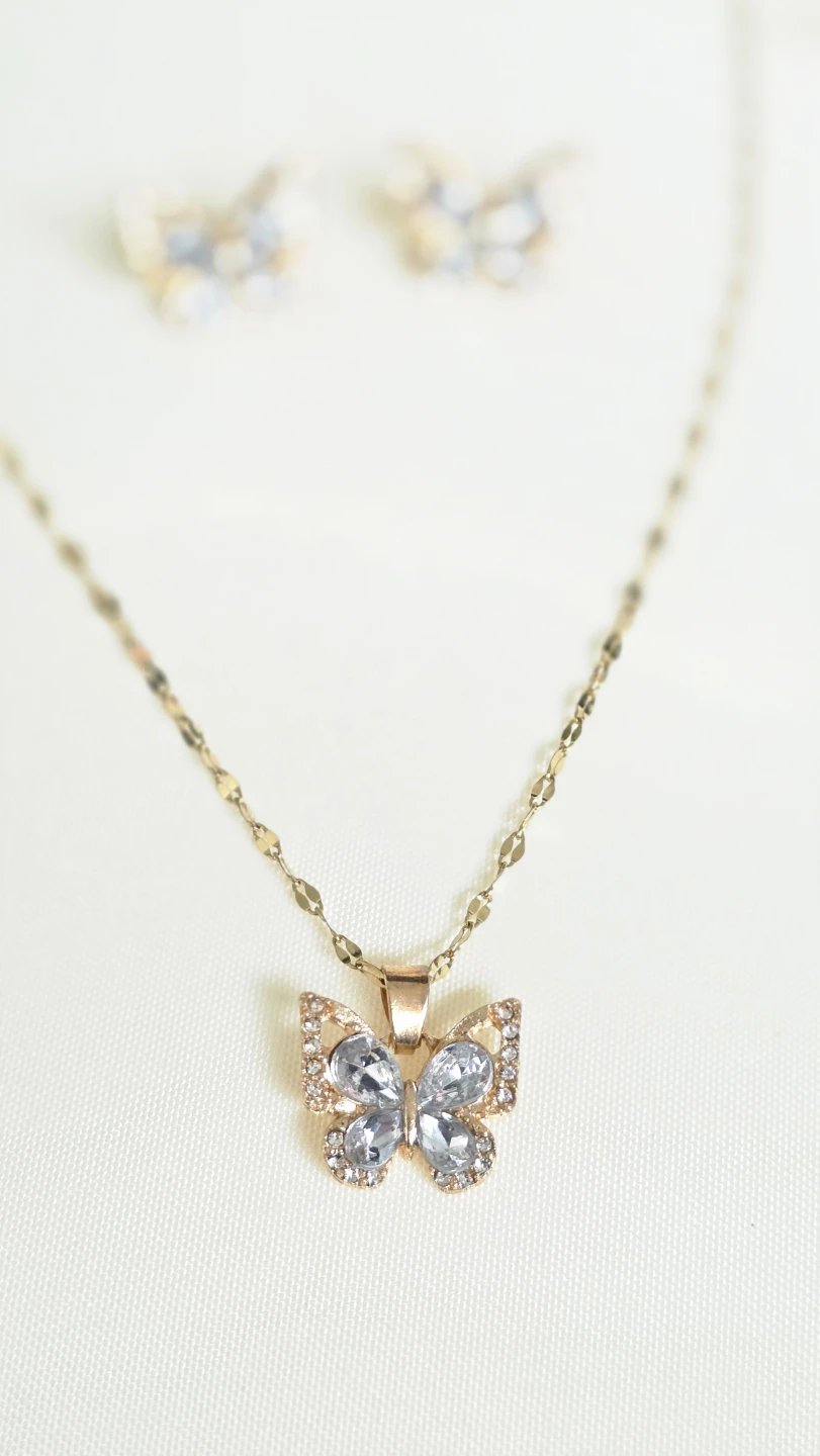 Butterfly Necklace and Earring Set - photo 5