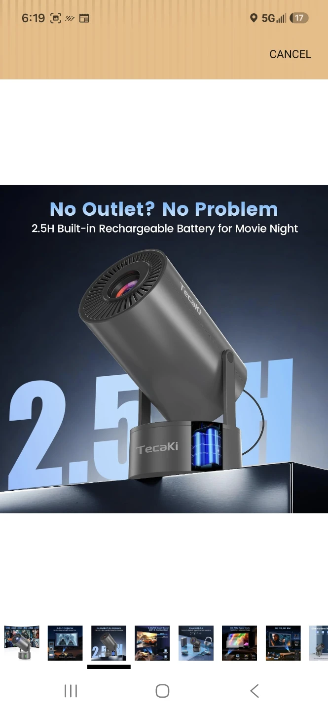 Tecaki 1080p Projector with Bluetooth 5.2 - photo 3