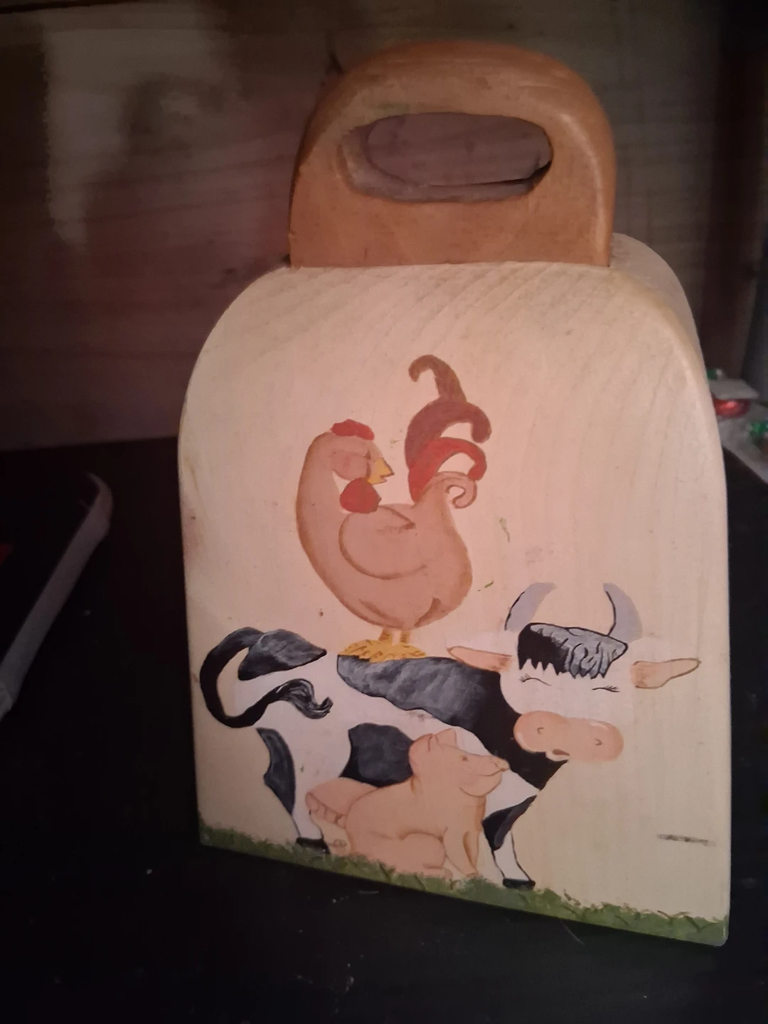Wooden Decorative Bell with Farm Animals - photo 2