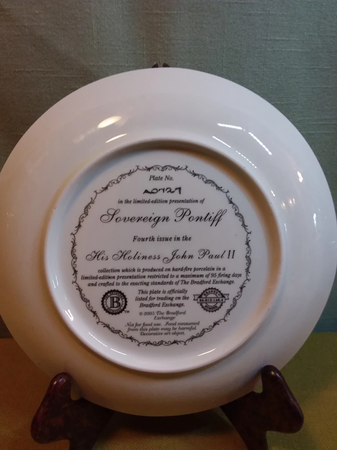 🍽️ ➡️ Bradford Exchange Pope John Paul II Collector Plate 🍽️ - photo 2