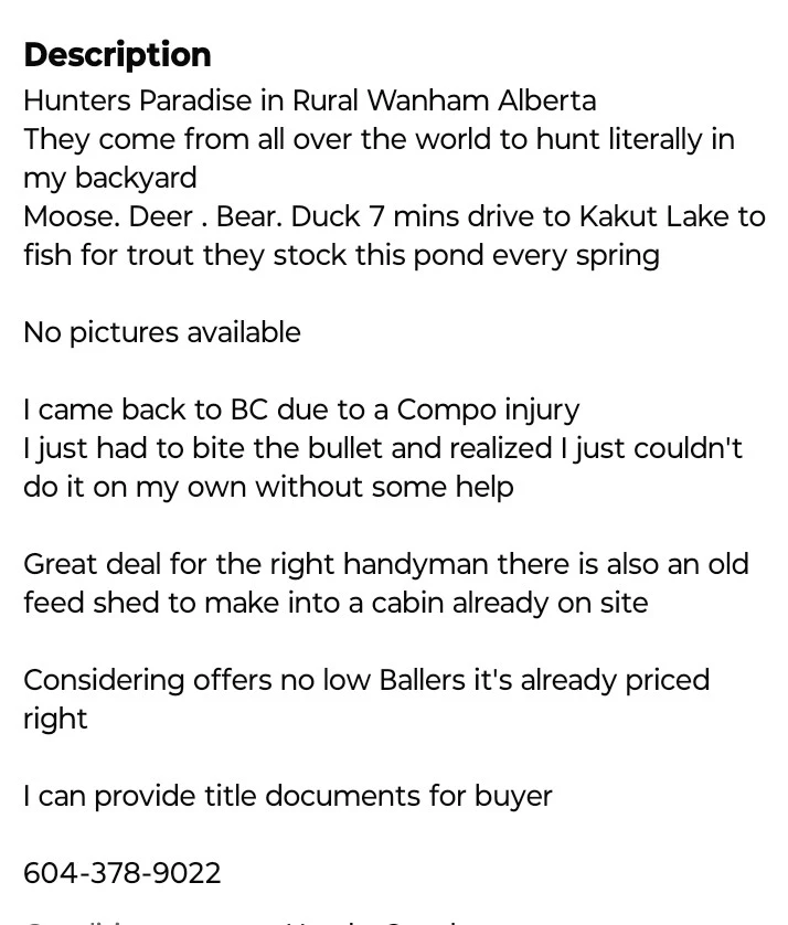 .66 Acre Land with Fifth Wheel in Wanham, Alberta - photo 2