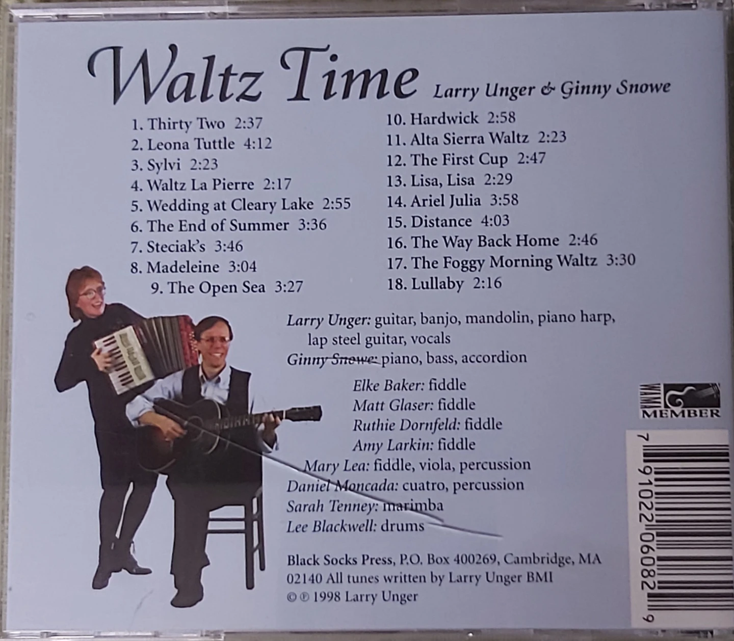 Waltz Time Larry Unger & Ginny Stowe CD - photo 2