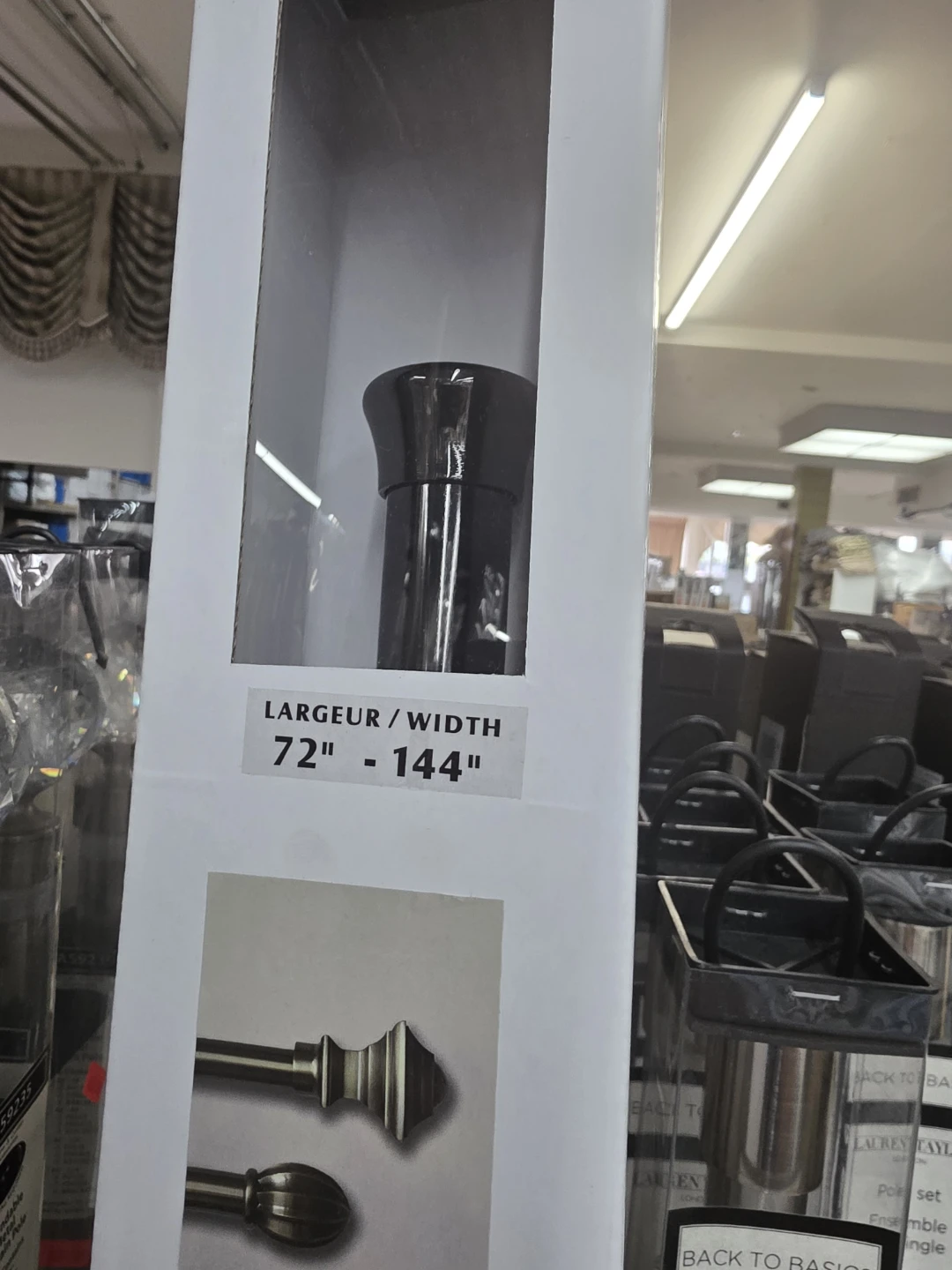 Extra Long Curtain Rod Set