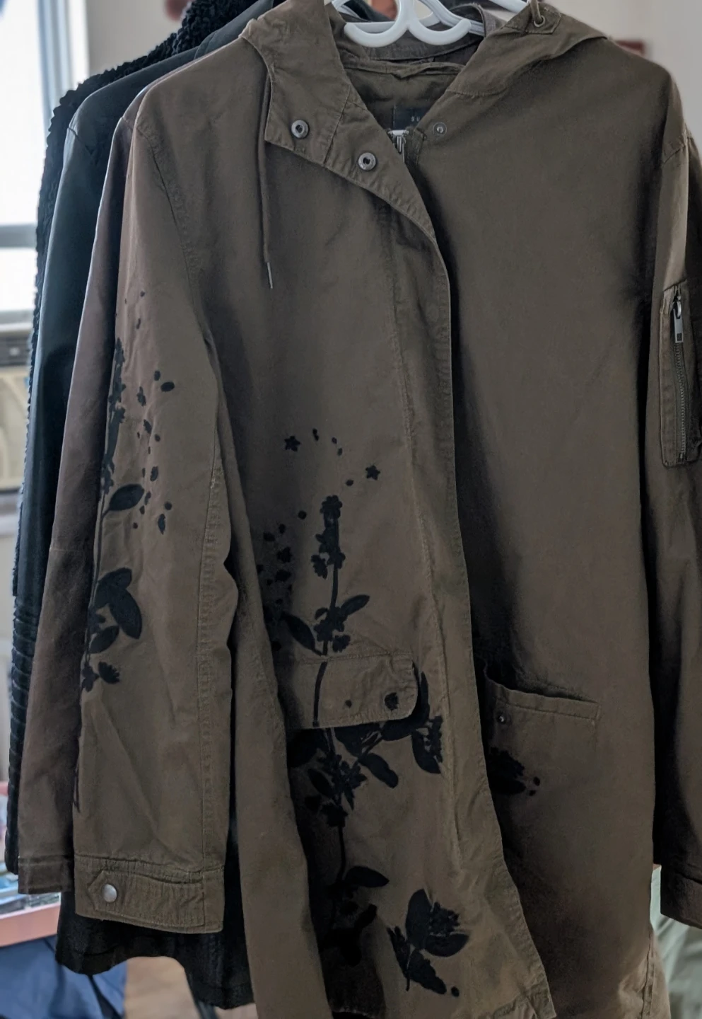 Brown Floral Anorak Jacket