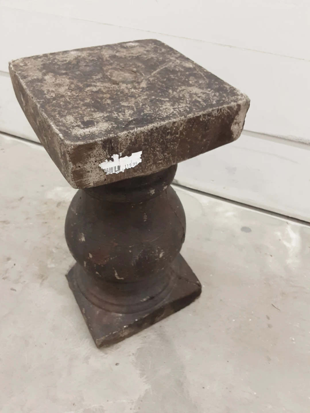 Cement Garden Pedestal Accent 16 inch H - photo 3