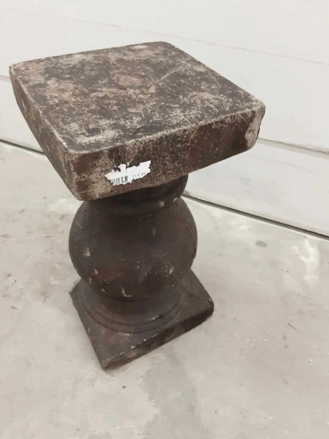 Cement Garden Pedestal Accent 16 inch H - photo 3