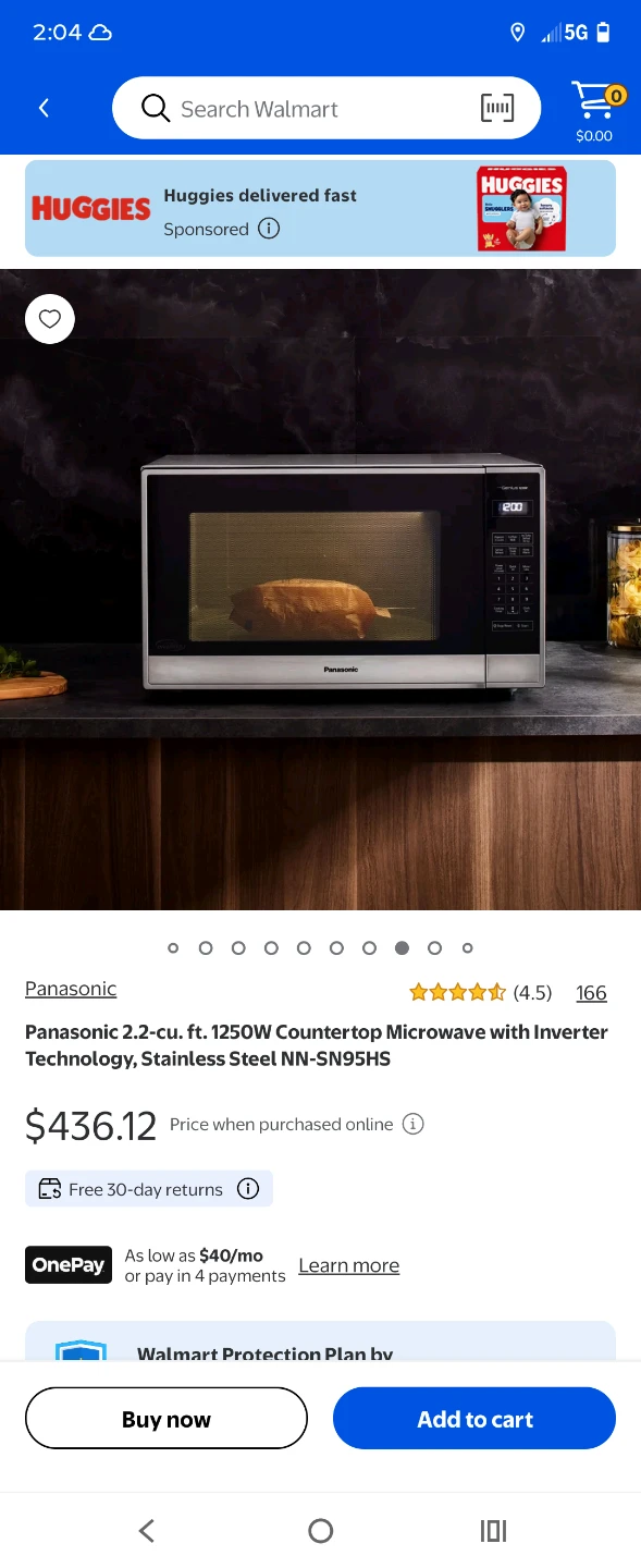 Panasonic 2.2 cu. ft. 1250W Countertop Microwave - photo 3