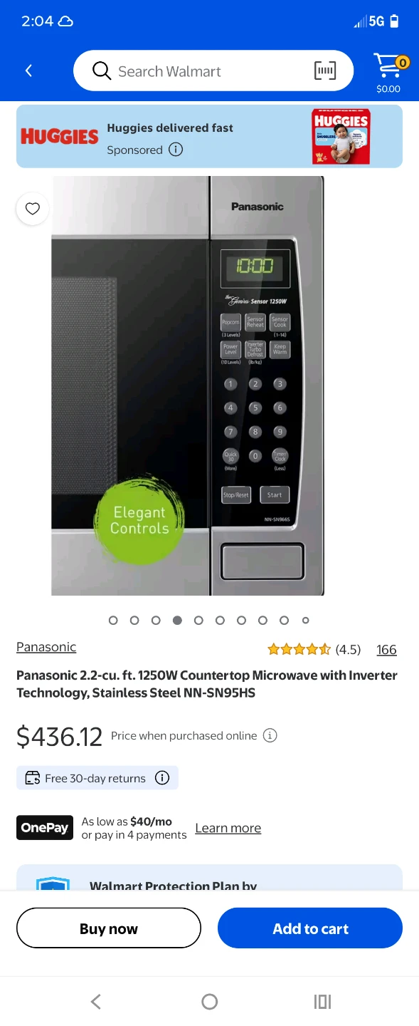 Panasonic 2.2 cu. ft. 1250W Countertop Microwave - photo 5