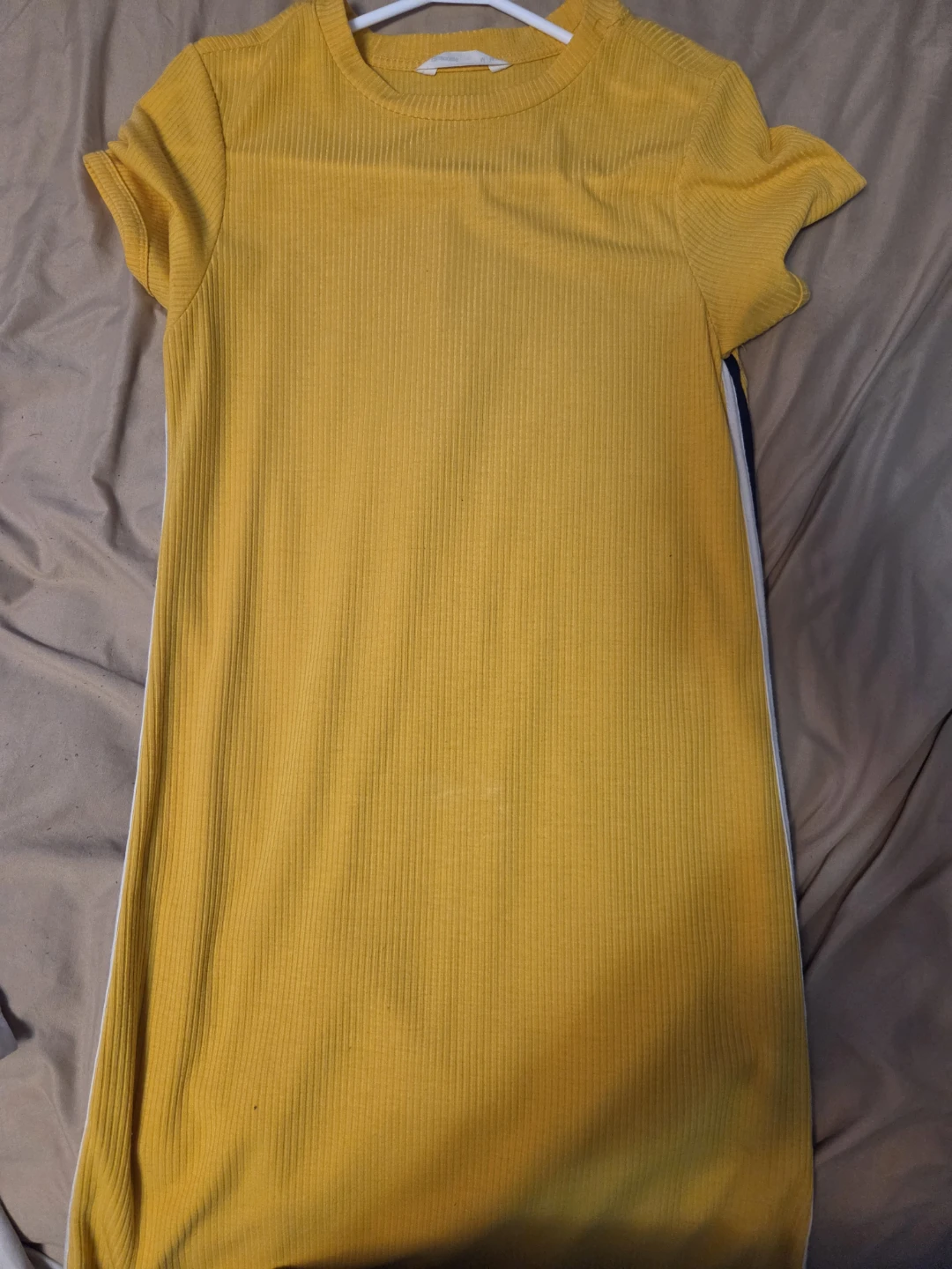 Yellow t-shirt dress