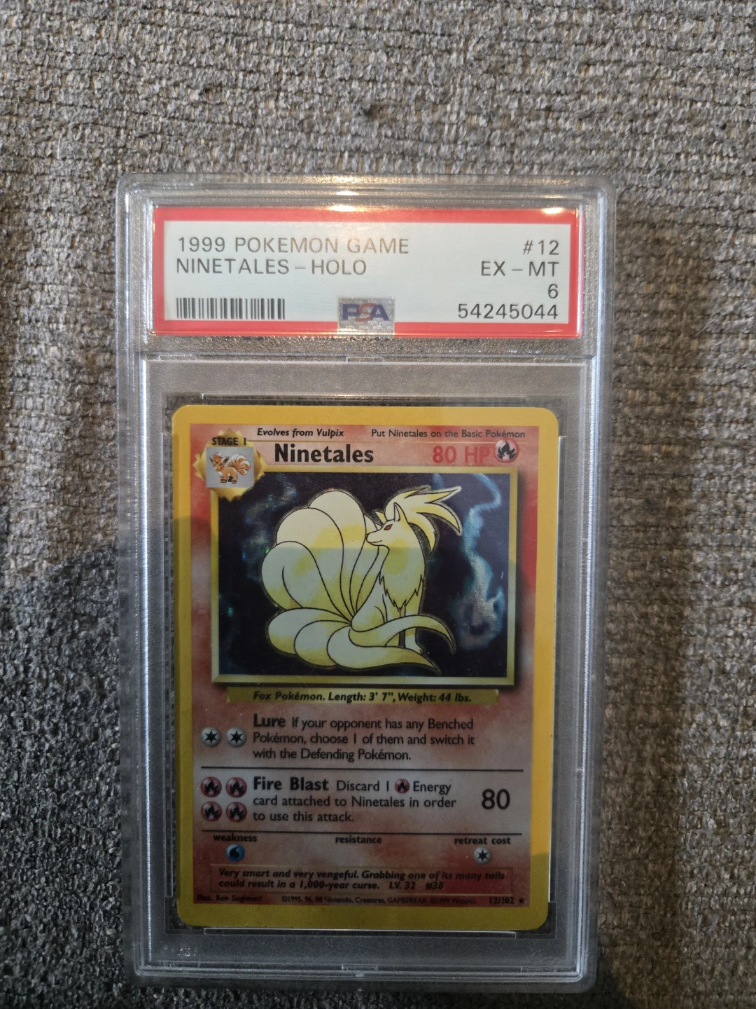 1999 Pokemon Game Ninetales - psa 6