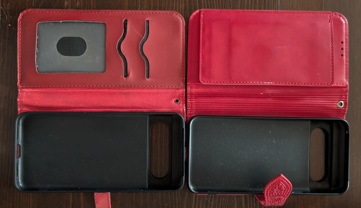 Red Wallet Phone Case with Tree Design - photo 3