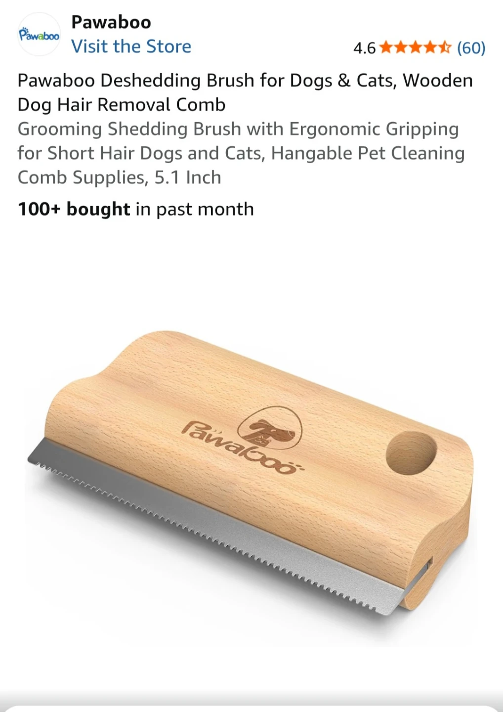 Deshedding Brush for Dogs & Cats