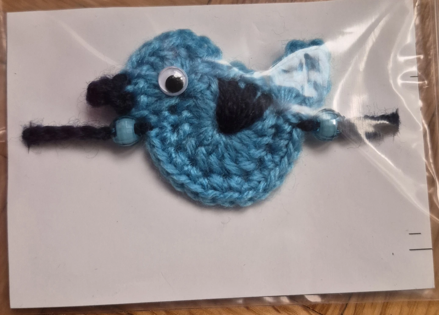 Handmade Crocheted Blue Bird Rakhi - photo 3