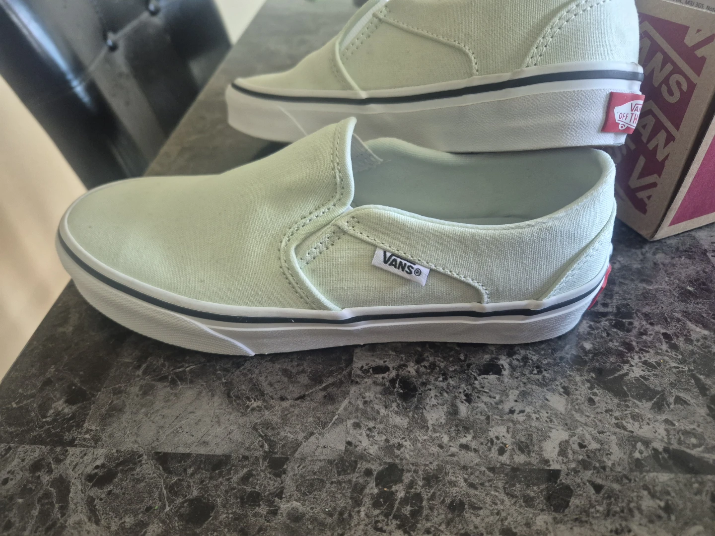 Vans Slip-Ons - Mint Green, Size 6 in Women's - photo 3