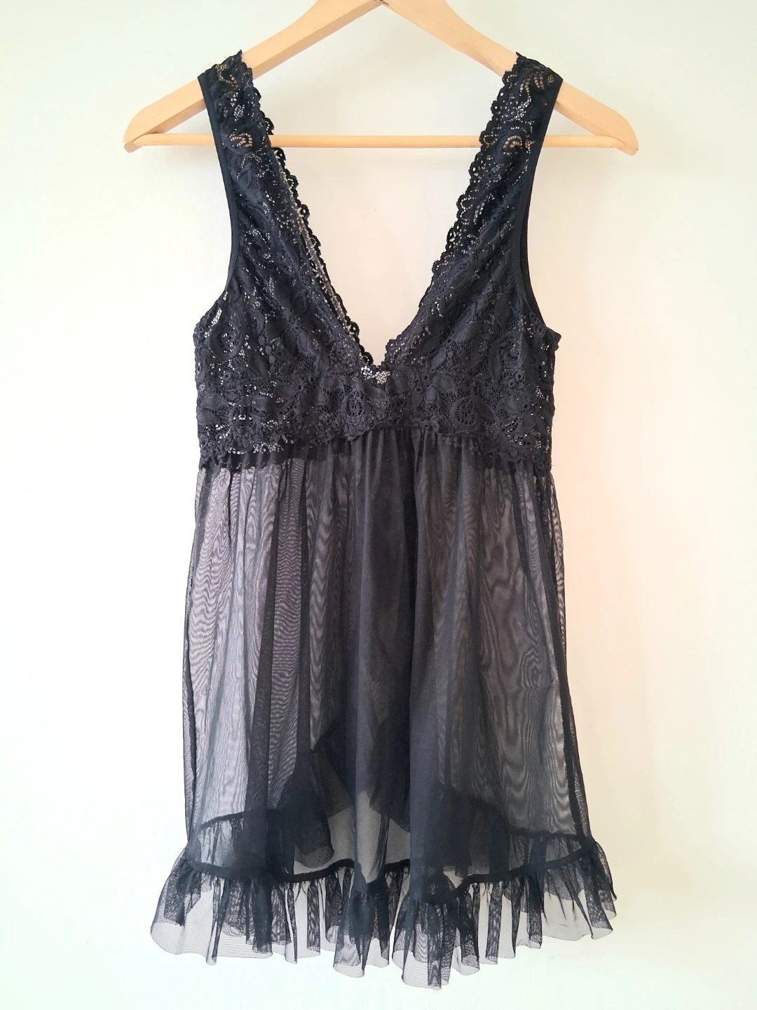 Lace & Mesh Slip, Women Sz M - photo 3