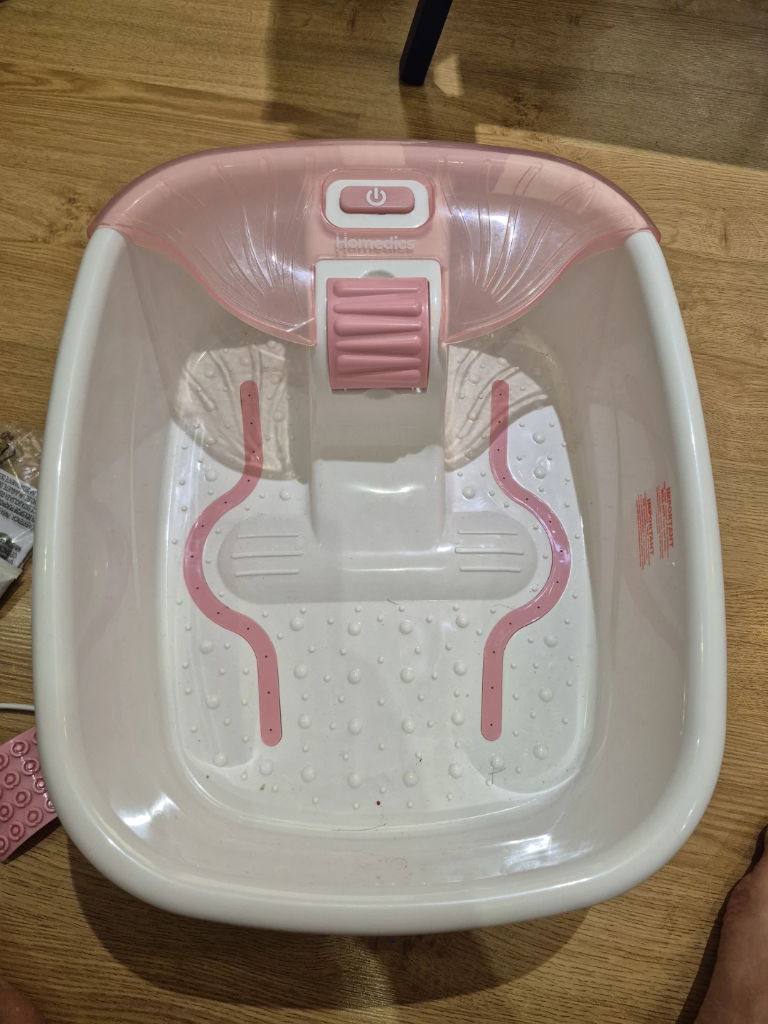 HoMedics Bubble Bliss Deluxe Foot Spa - Pink - photo 3