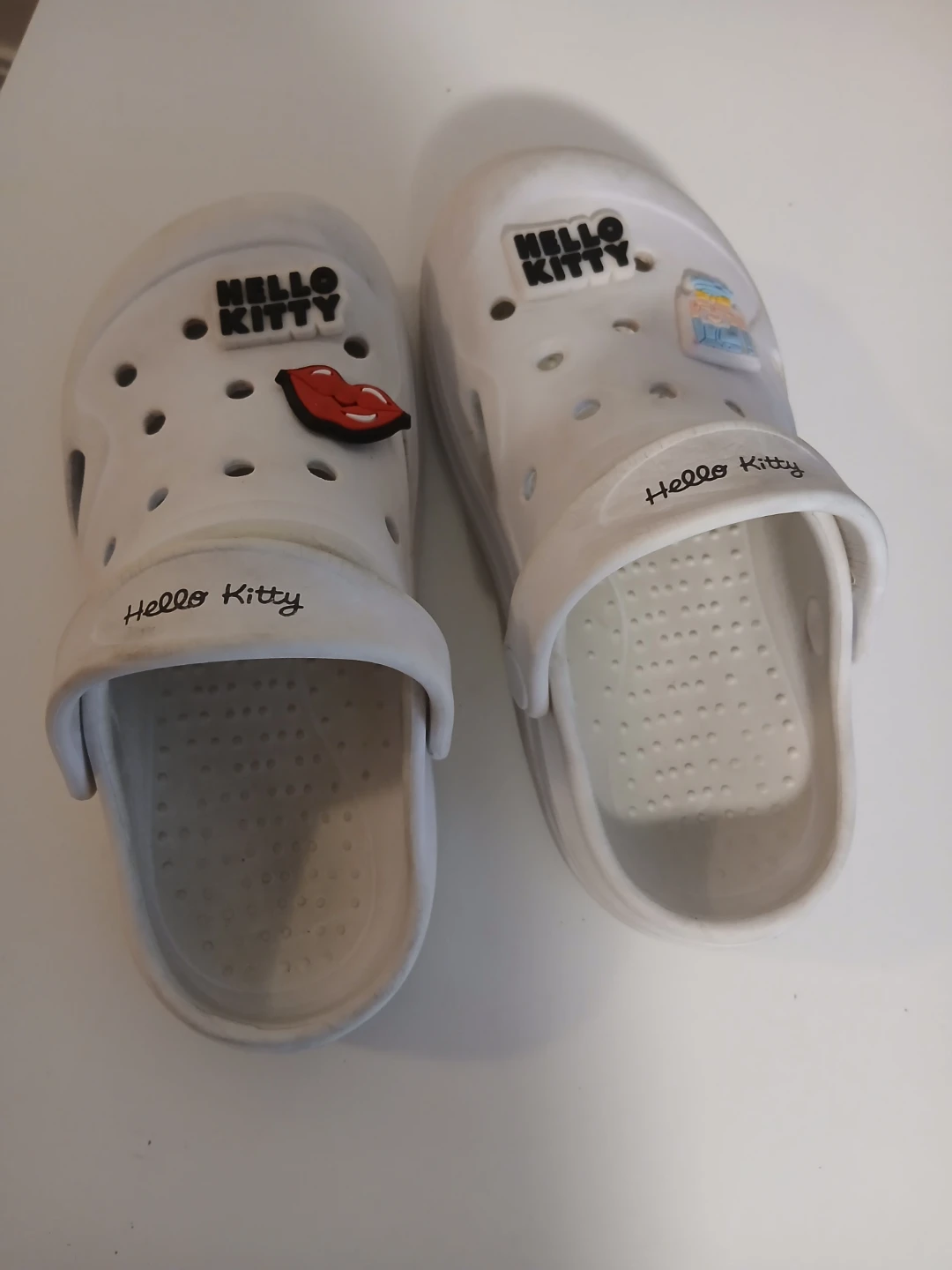 White Hello Kitty Crocs