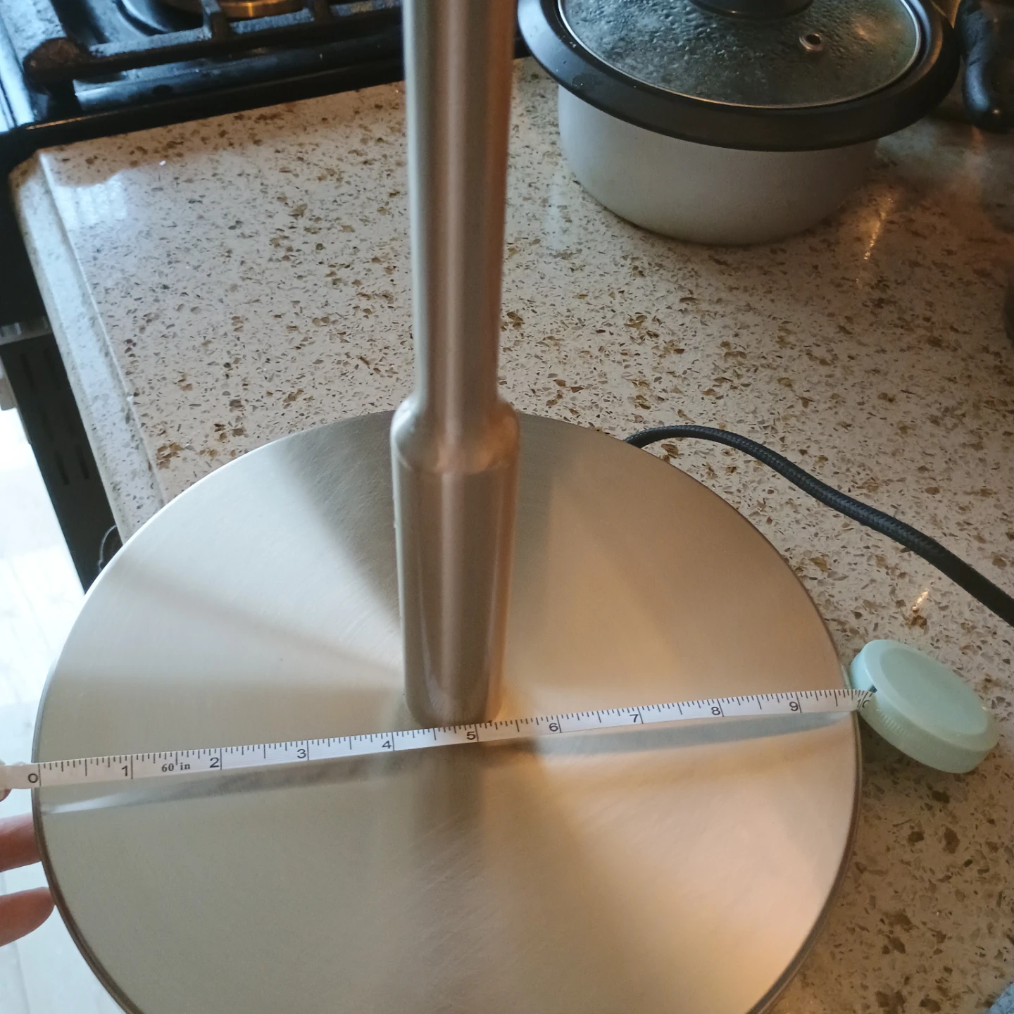 Brushed Nickel Table Lamp with Pleated Shade - photo 2