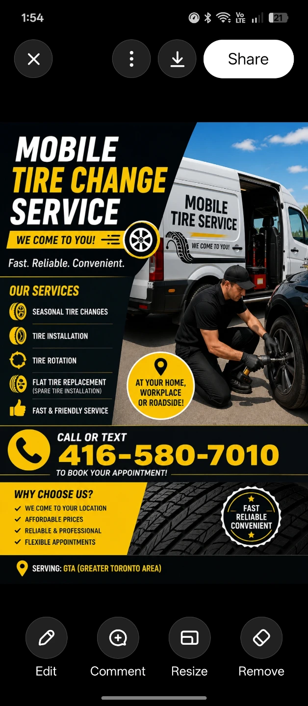 Mobile Tire change service