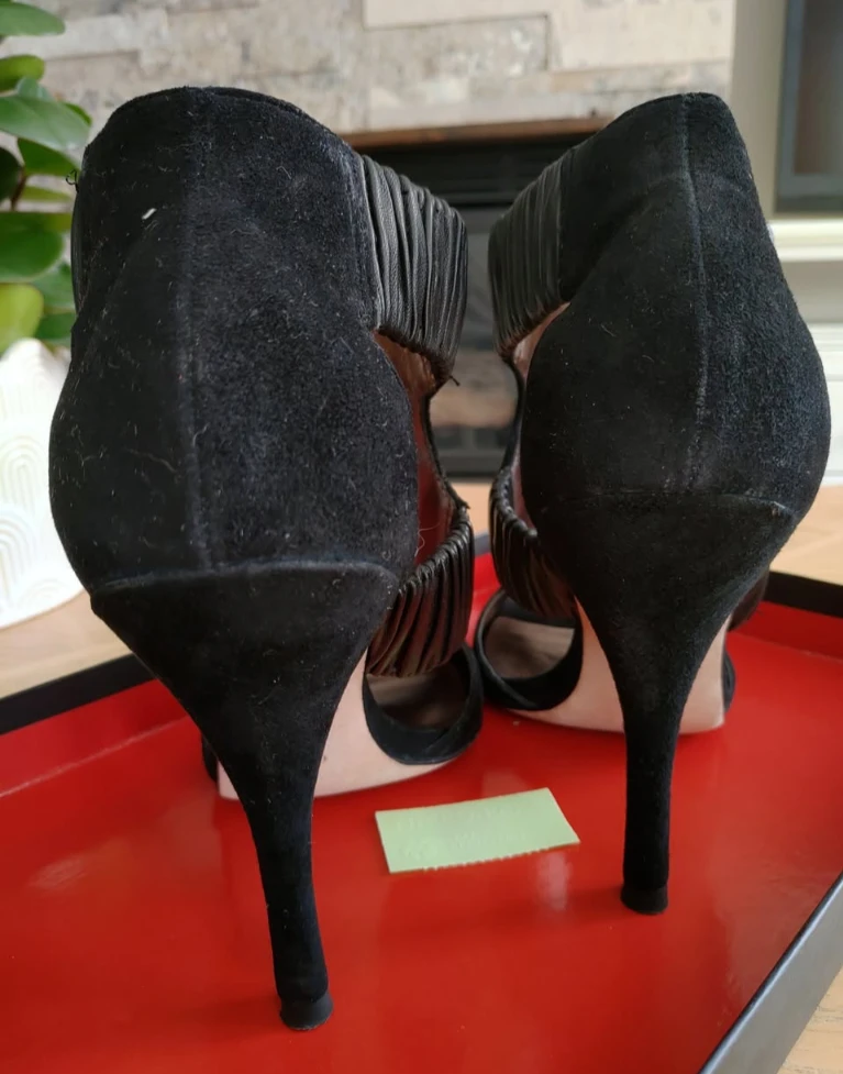 BCBG MaxAzria Suede High Heel Sandals - photo 3