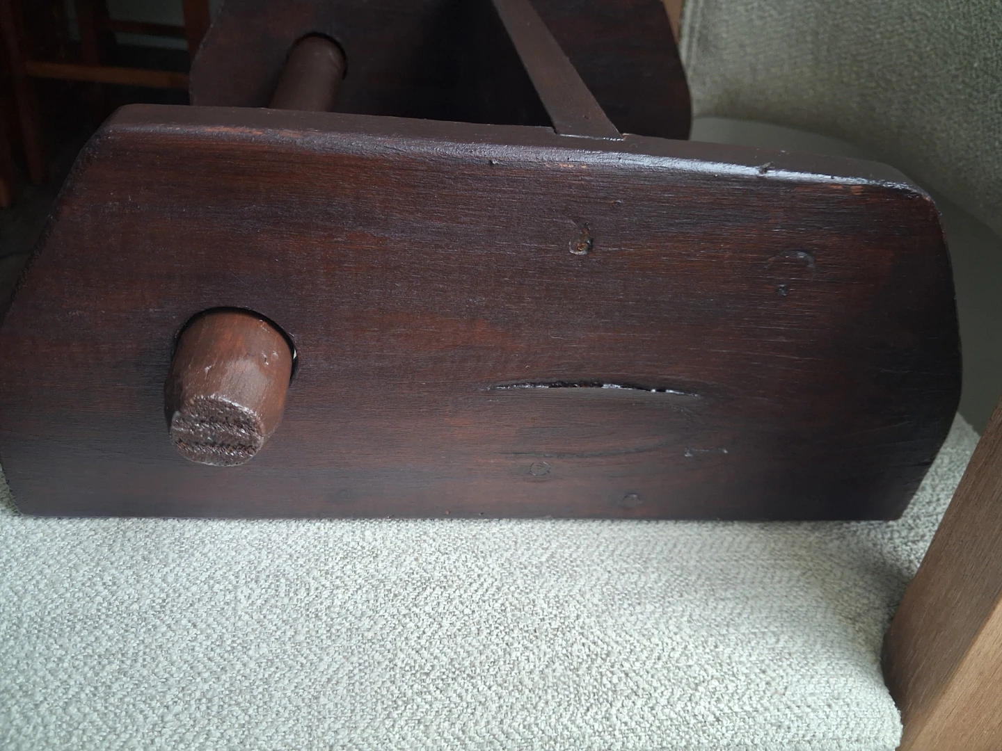 Vintage 1980s Wooden Paper Towel Holder & Wall Shelf - photo 2