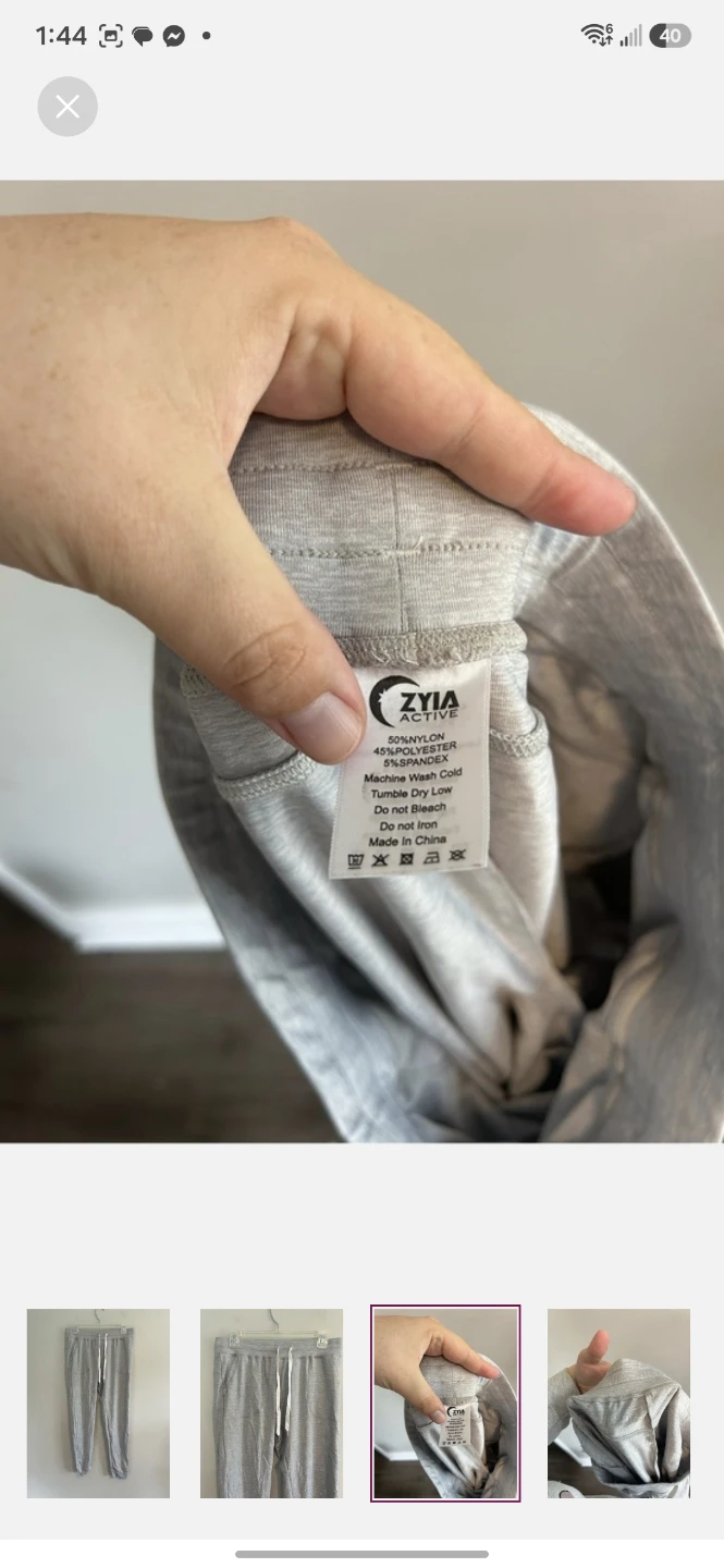 ZYIA Grey Jogger Pants - photo 3