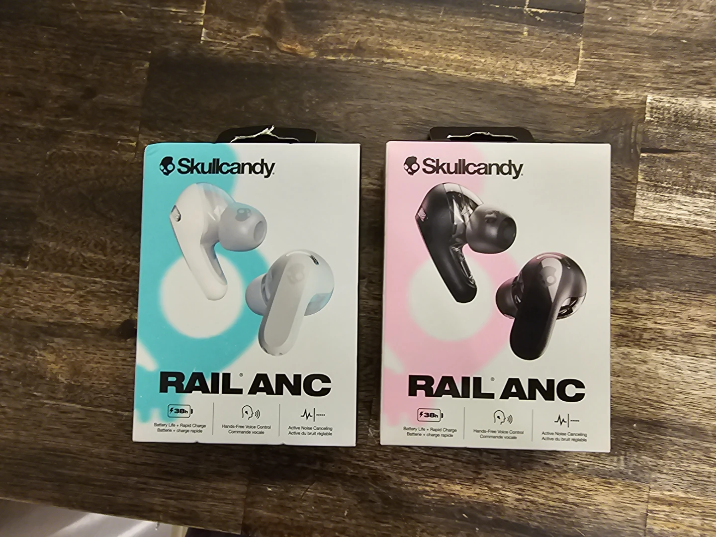 Skullcandy Rail ANC True Wireless Earbuds (Black & White)