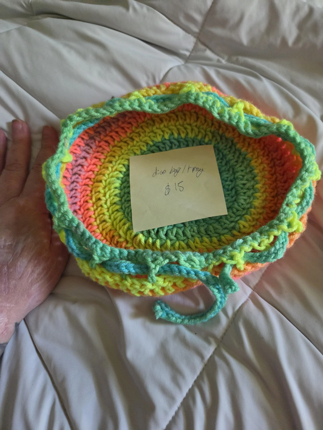 Crocheted Dice Bag / Rolling Tray - photo 2