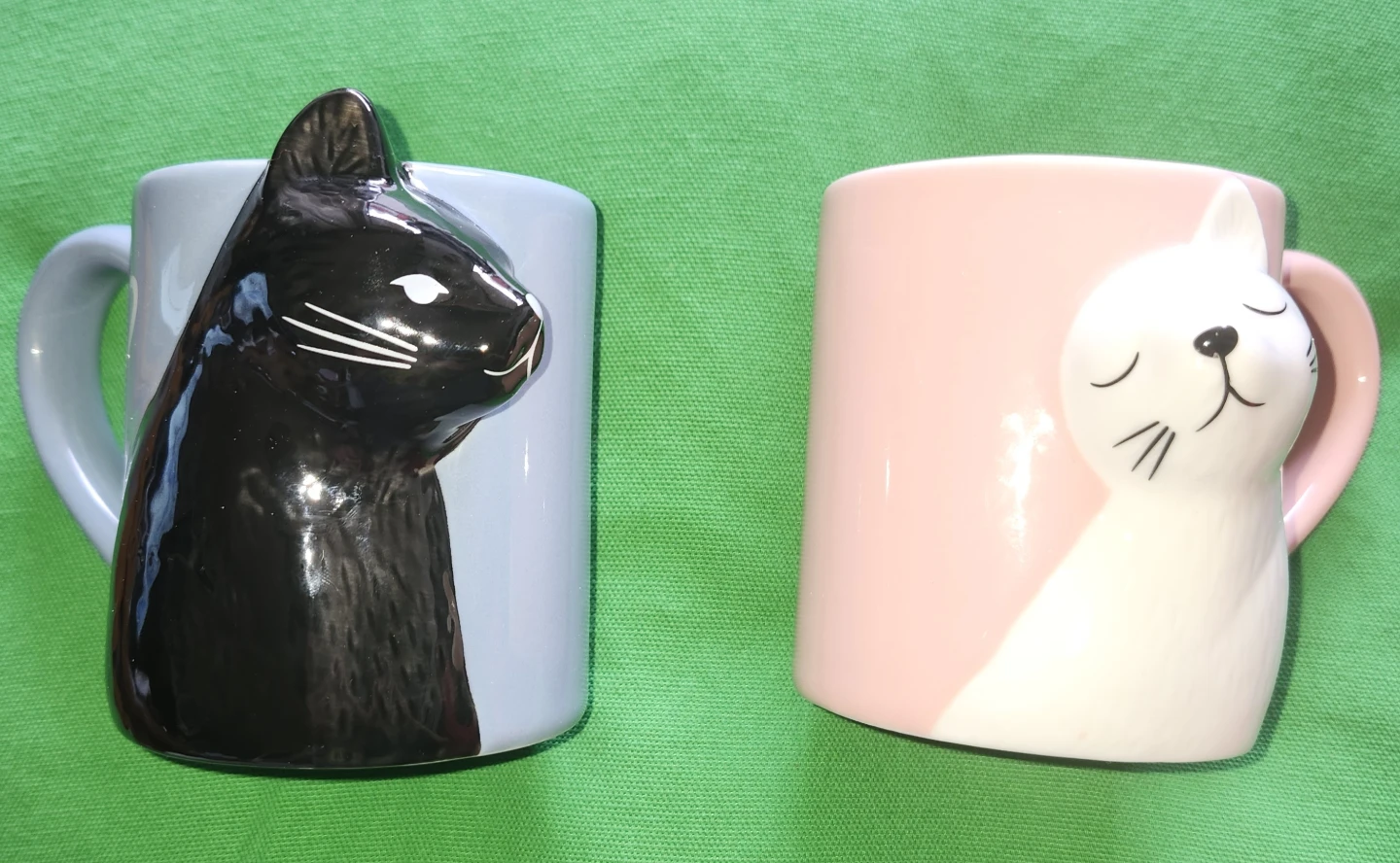 Pair of Cat Mugs - Pink and Blue - photo 4