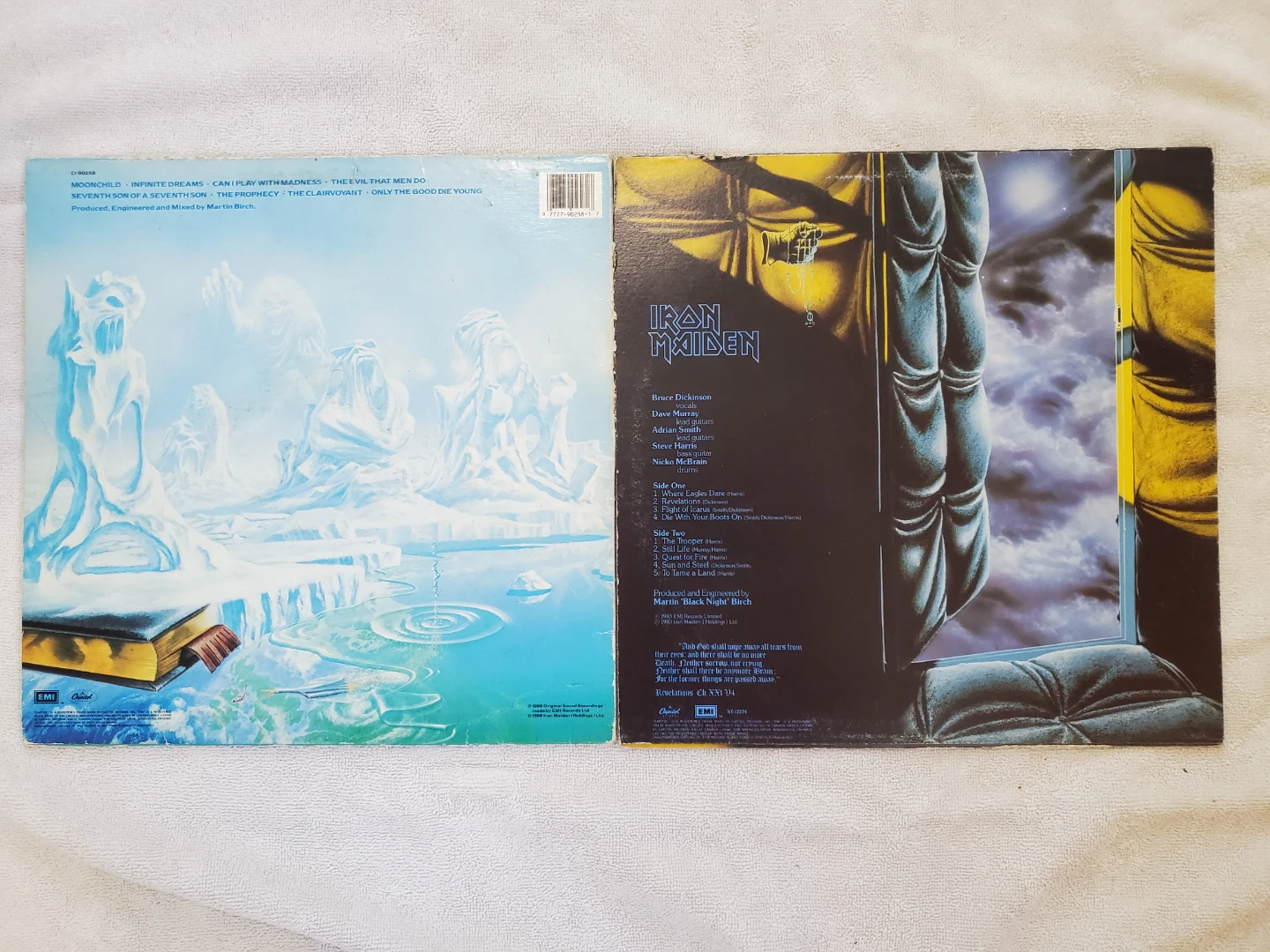 Iron Maiden Vinyl Record Lot - Piece of Mind & Seventh Son - photo 2