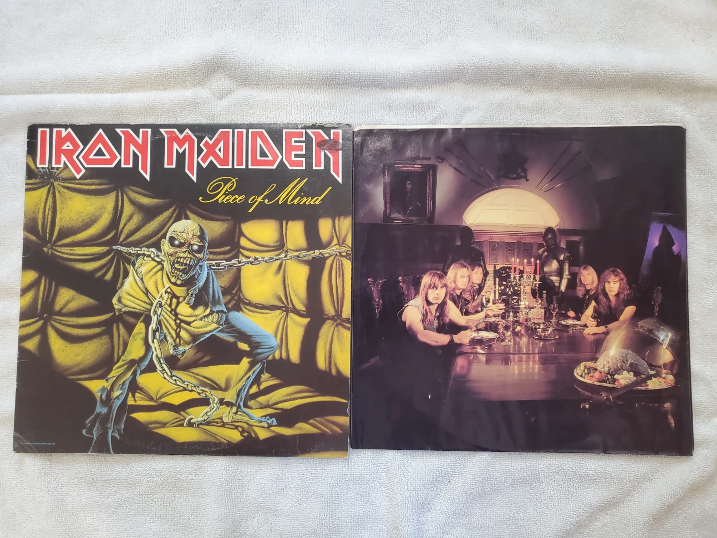 Iron Maiden Vinyl Record Lot - Piece of Mind & Seventh Son - photo 3