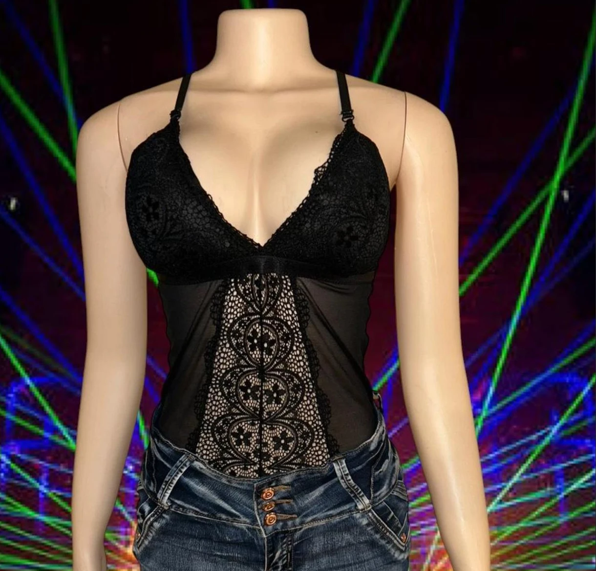 Black Lace Teddy Bodysuit