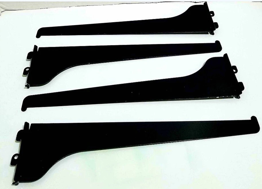 🪛12 Inch - Black Metal Shelf Brackets Set of 🪛4